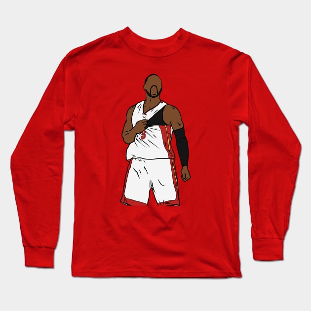 Dwyane Wade Celebration Long Sleeve T-Shirt by rattraptees